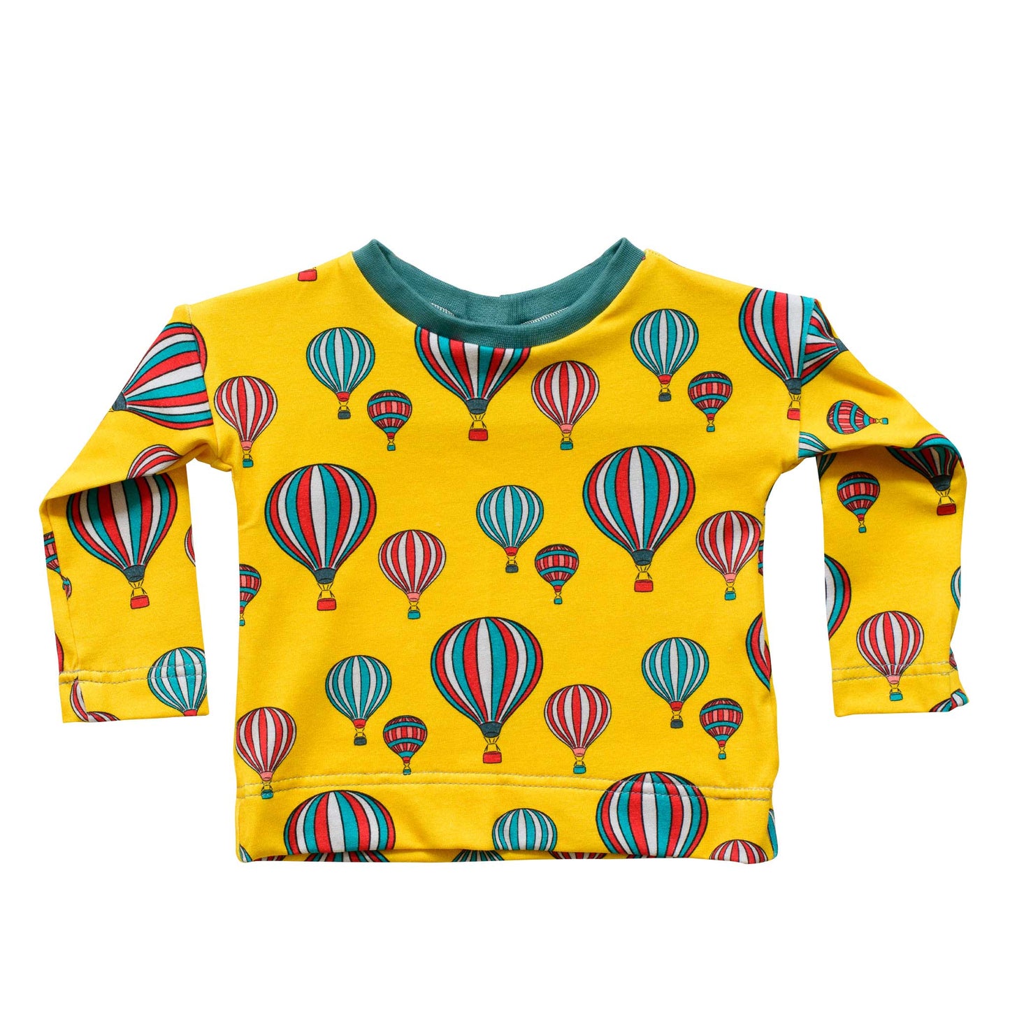 Yellow Hot Air Balloons Organic Short Sleeved Tee